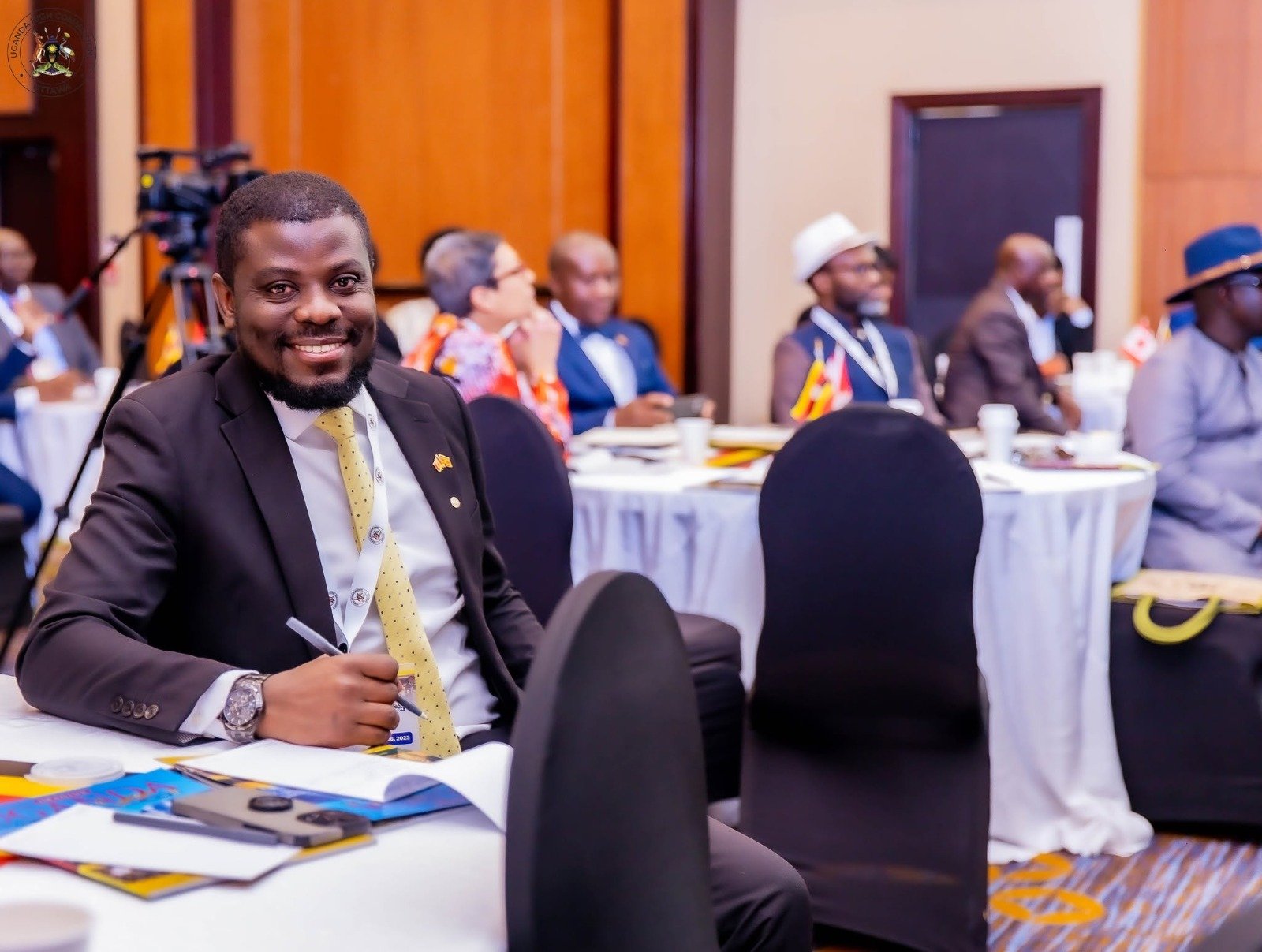 Alex Ahabwe at a professional event